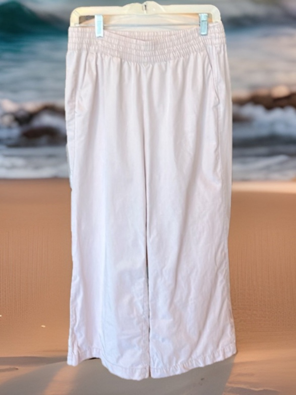 GAP Wide Leg Very Comfy Lightweight Elastic Waist Pants Pink Blush - Picture 4 of 12
